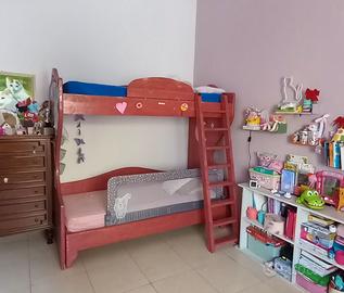 Letto a castello in legno massello
