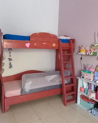 Letto a castello in legno massello