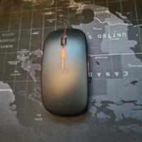 Mouse wireless silenzioso nero RGB