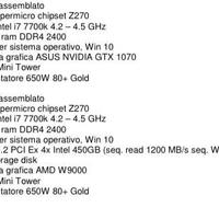 Due Computer Assemblati Intel i7 7700k 4.2 - 4.5GH