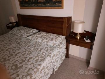 letto matrimoniale in legno di pino