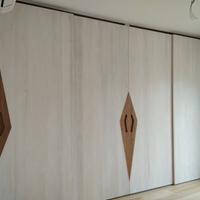 armadio 4 ante scorrevoli frassino maniglia rovere