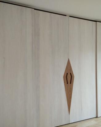 armadio 4 ante scorrevoli frassino maniglia rovere