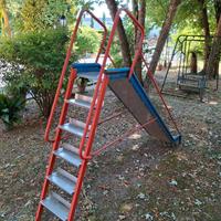 scivolo da giardino in acciaio inox + dondolo 