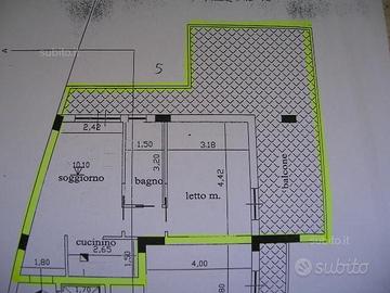 Appartamento 46mq con box cantina e terrazzo