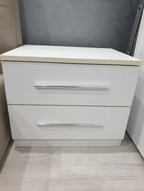 coppia comodini bianchi 