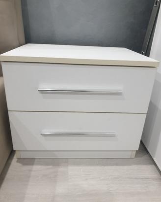 coppia comodini bianchi 
