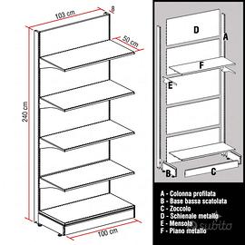 ARREDO NEGOZIO SCAFFALE TRENDY MURALE