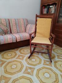 sedia a dondolo vintage 