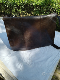 Borsa porta pc in simil pelle color cuoìo