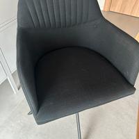 Sedia girevole nera Westwing