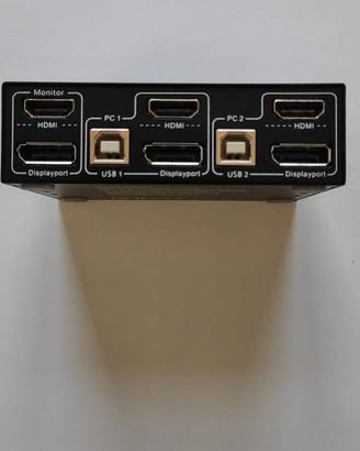 KVM Switch ben due monitor HDMI + Dp tra due pc