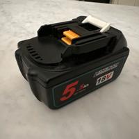 Batteria makita 18v 5.5ah compatibile danneggita