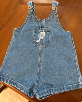 Salopette kiabi jeans 12 mesi nuova