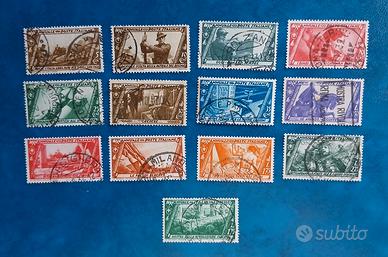 Regno 1932- 13 francobolli usati