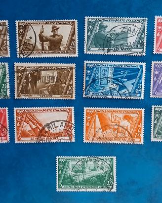 Regno 1932- 13 francobolli usati