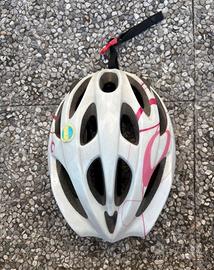 Casco bici Btwin bianco rosa