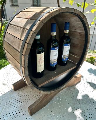 Botte Portabottiglie in Legno per Vino