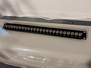 Pannello rack 19” 24 BNC passanti