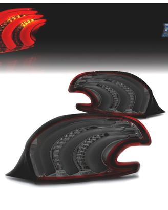 FANALI PER PEUGEOT 208 12-15 LIGHT BAR ROSSO FUMÉ