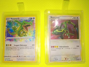 Lotto di 2 carte di holo di Rayquaza ita carte rar