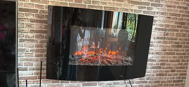 camino elettrico con fiamma finta