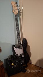 Basso elettrico con amplificatore