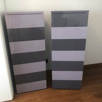 2 Settimini e 2 comodini laccato lucido