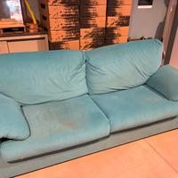 Divano in alcantara verde