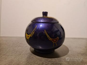 Vaso contenitore Viola decorato