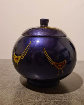 Vaso contenitore Viola decorato