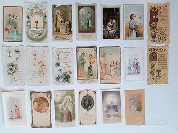 Lotto immaginette santini antichi Eucaristia