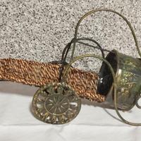 porta bottiglie di vino vintage in ferro battuto