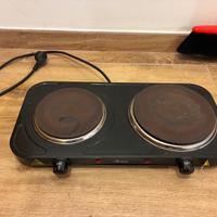 Piastra cottura elettrica 2 fuochi