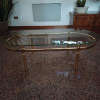 Tavolino salotto e portalampada in vetro