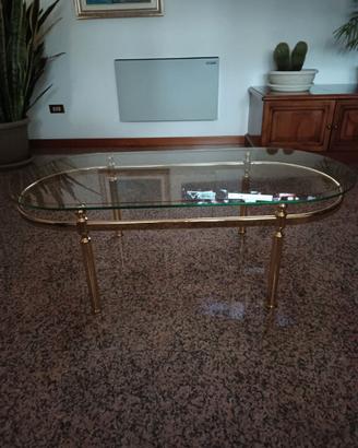 Tavolino salotto e portalampada in vetro