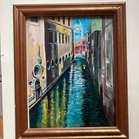 Venezia olio su tela vintage