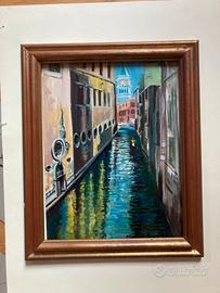 Venezia olio su tela vintage