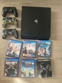 Ps4 pro con 3 controller + 6 giochi