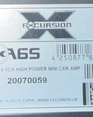 Excursion HXA65 Amplificatore Auto 4 Canali