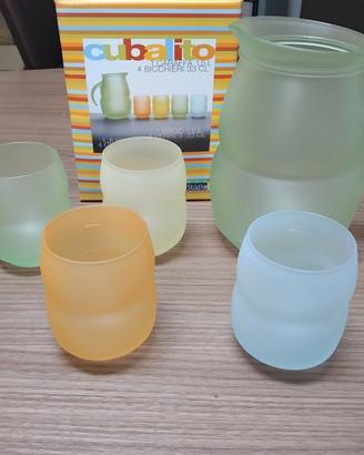 1 caraffa e 4 bicchieri  cubalito 