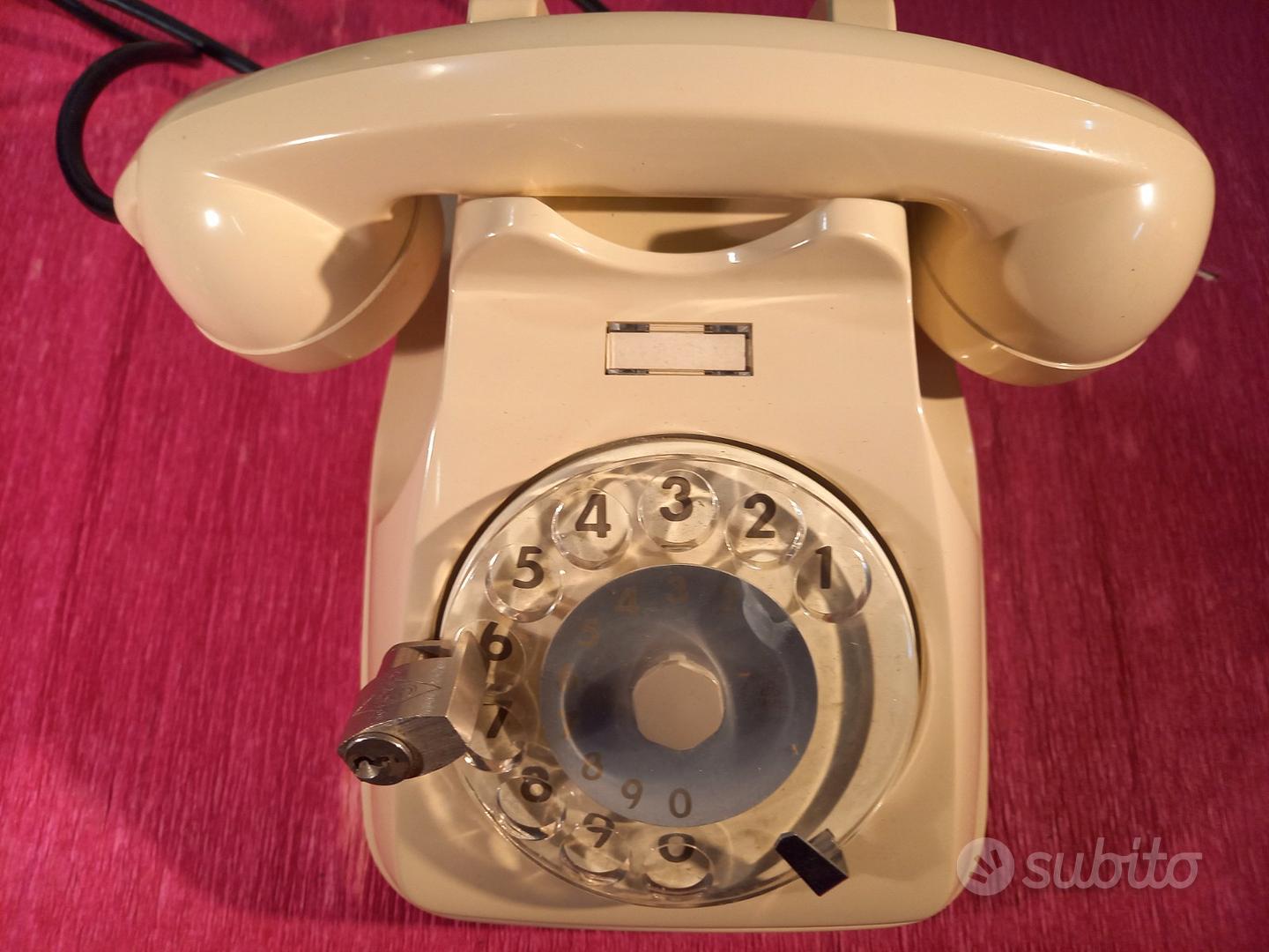 Telefono vintage SIP bianco a disco funzionante - Telefonia In vendita a  Roma