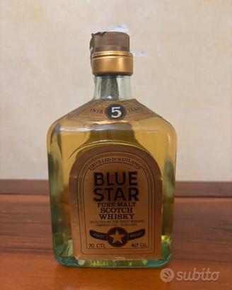 Whisky blue star scozzese nuovo vintage