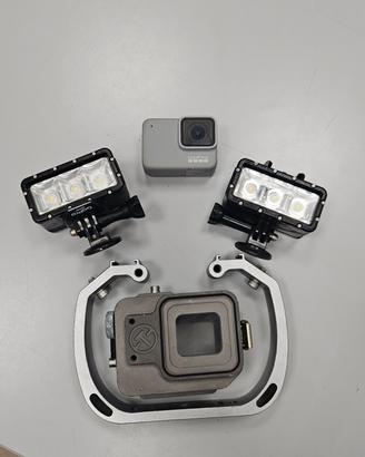 GoPro 7 custodia T-Housing staffa illuminatori 