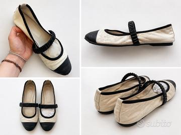 Ballerine bicolor in pelle BALDININI