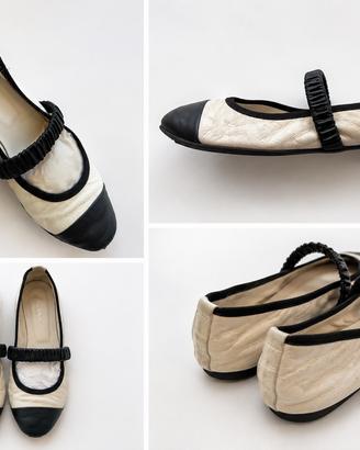 Ballerine bicolor in pelle BALDININI