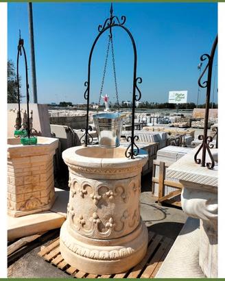 Pozzo Romano da Giardino cm. 83x83x215 h.