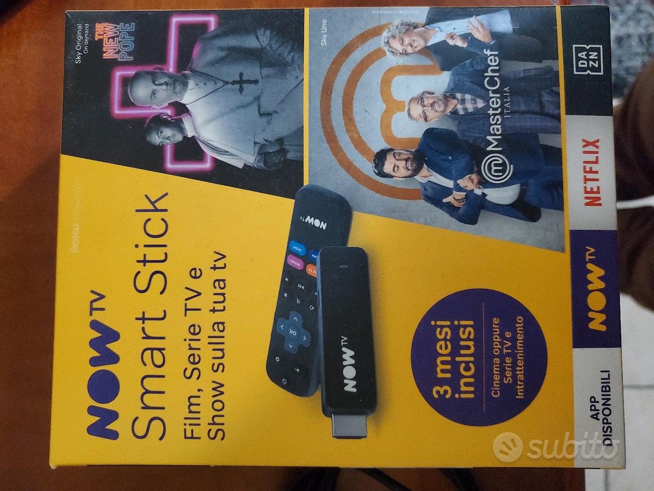 SKY SMART STICK NOW TV YELLOW + 3 MESI DI FILM - SERIE TV - SHOW