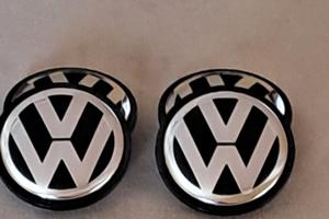 kit 4 tappi coprimozzo volkswagen  nuovi  da 65 mm