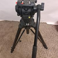  Cavalletto Manfrotto 475B completo di testa mobil